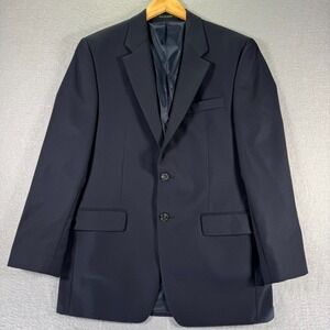 Lauren Ralph Lauren Blazer Mens 38R Black Sports Coat 2 Buttons Wool Business